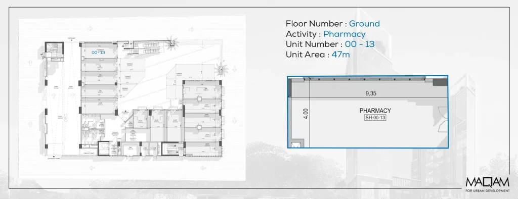 Pharmacy 51 sqm for sale in Optima Business Complex
